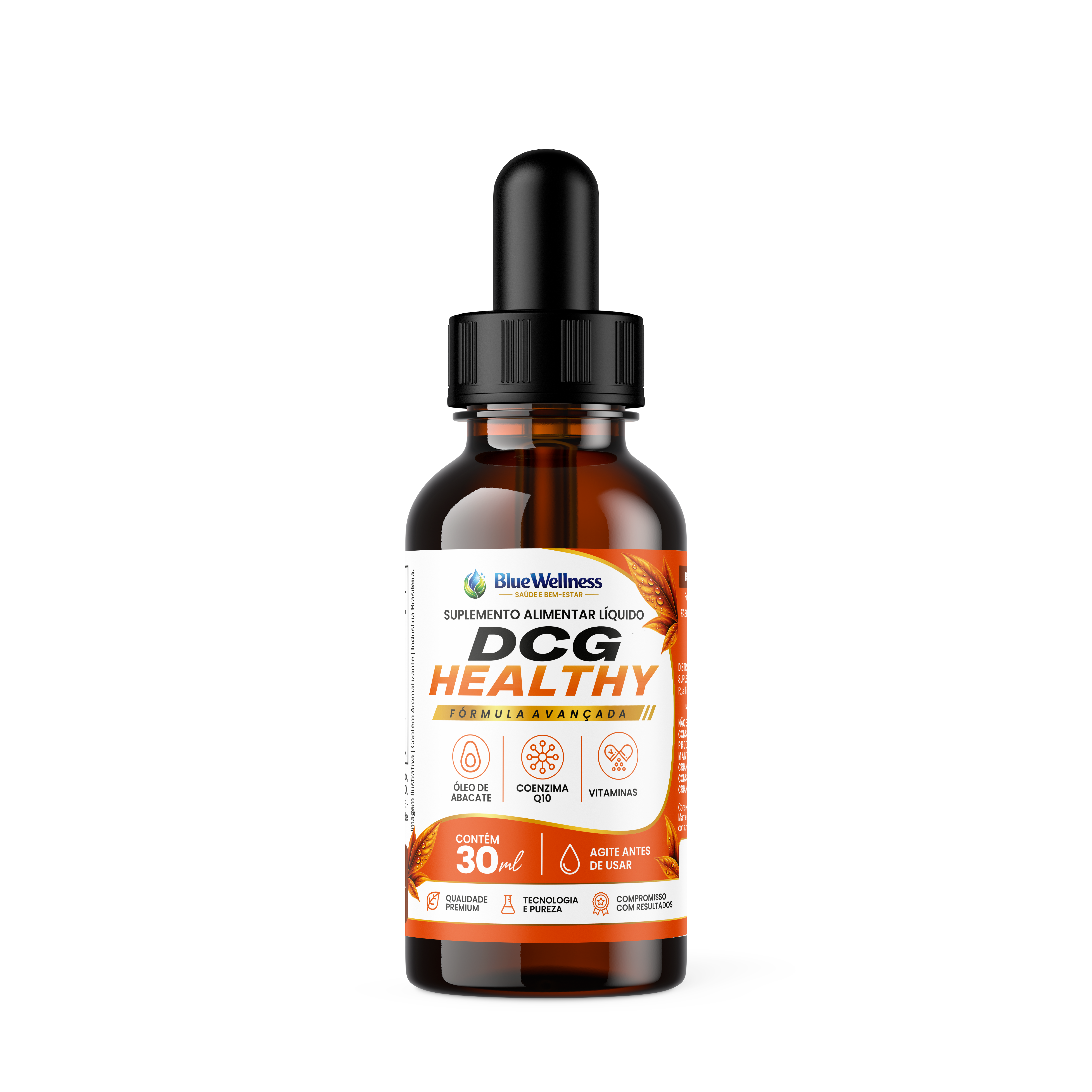 DCC Healthy — suplemento líquido com Óleo de Abacate, Resveratrol e Coenzima Q10