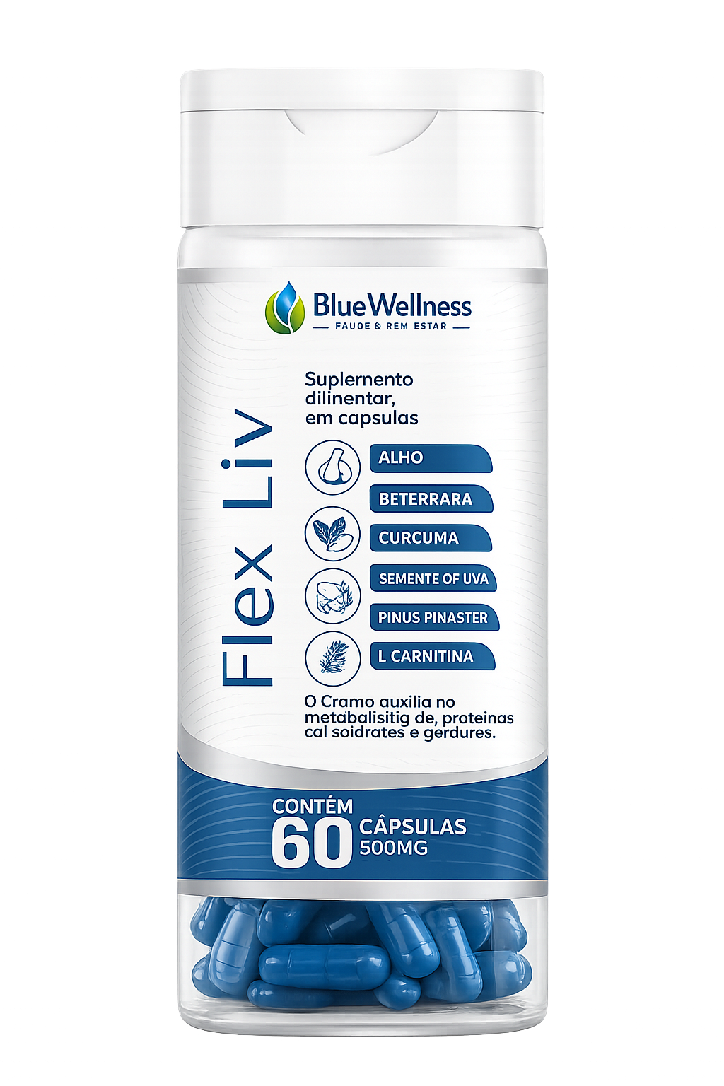 Flex Liv — complexo vascular com Alho, Beterraba e Cúrcuma