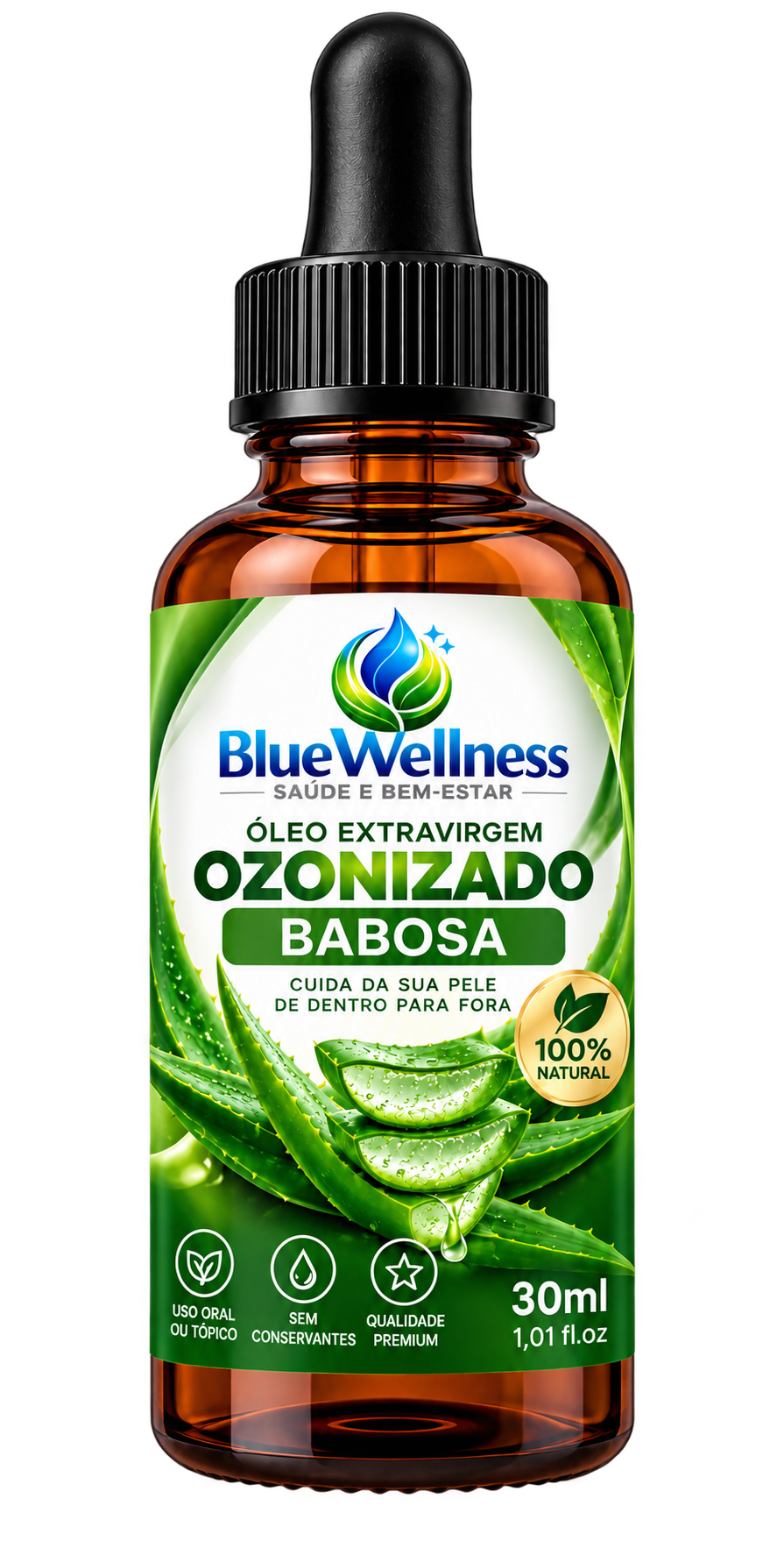 Óleo Ozonizado de Babosa Blue Wellness 30ml